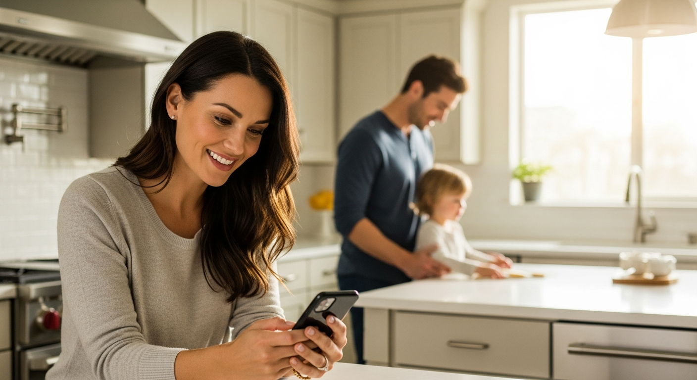 Happy family staying coordinated with Loop'd